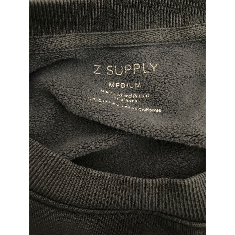 Z Supply Nautical Graphic Print‎ Sweatshirt Blue Gray Oversized Crewneck MEDIUM - Picture 4 of 5